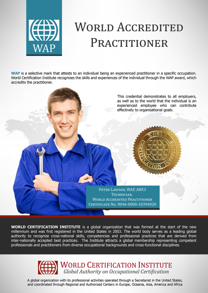 World Accredited Practitioner - World Certification Institute - WCI ...