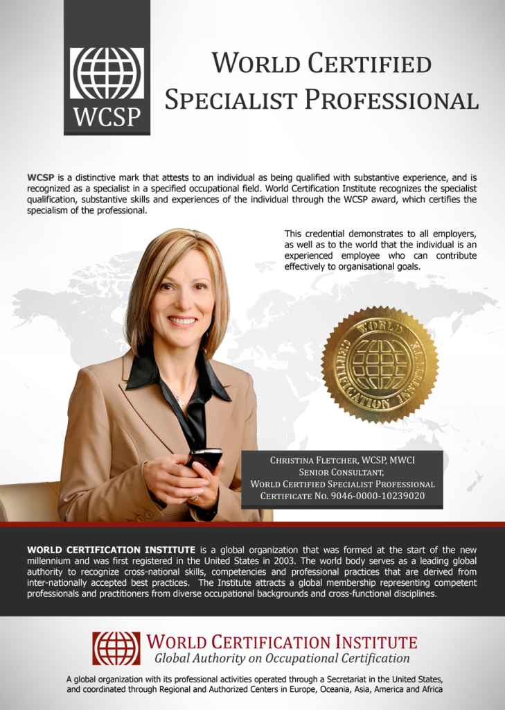 World Certified Specialist Professional - World Certification Institute ...